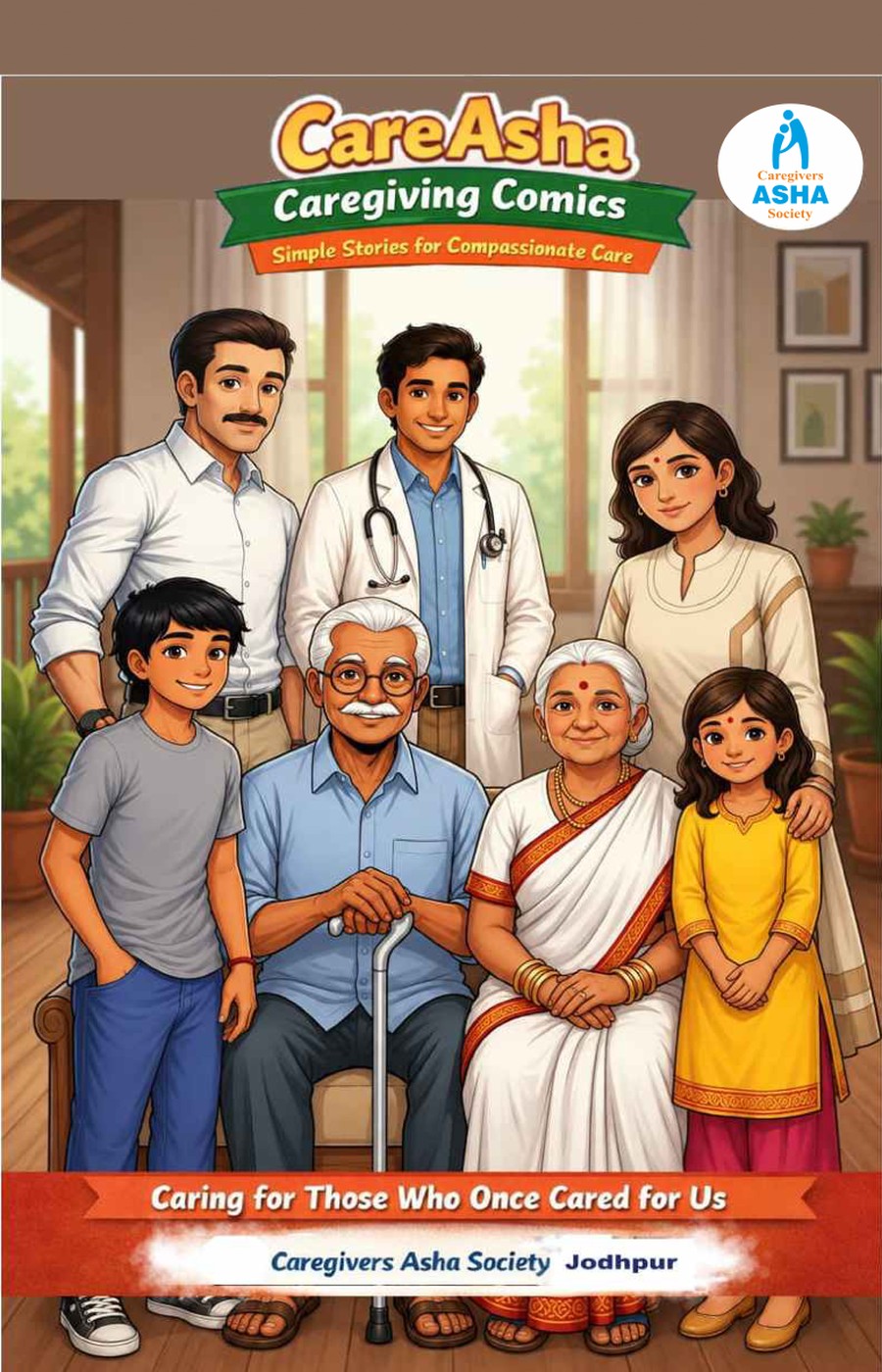 Cover of CareAsha Caregiving Comics.