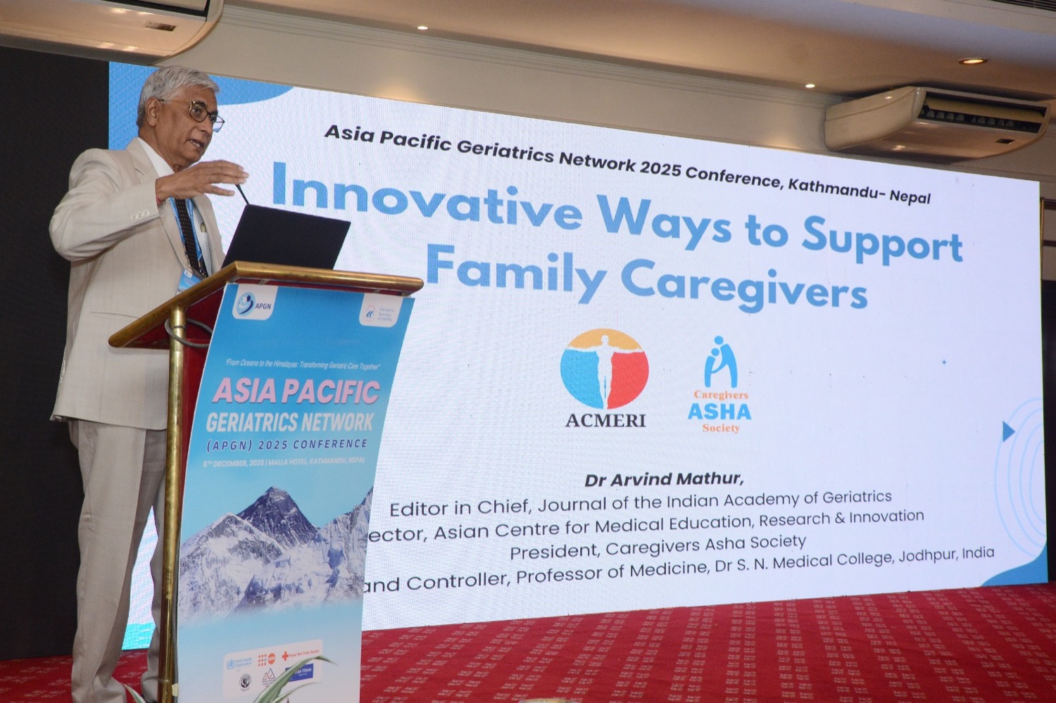 Dr. Arvind Mathur speaking at a national health policy forum