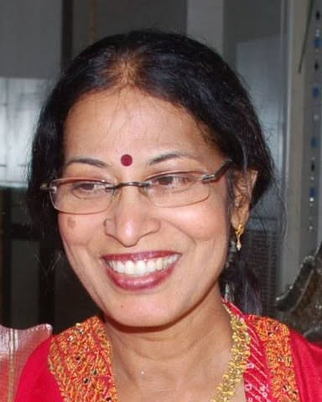 Portrait of Anuradha Advani, who plays Kavita&rsquo;s mother-in-law.