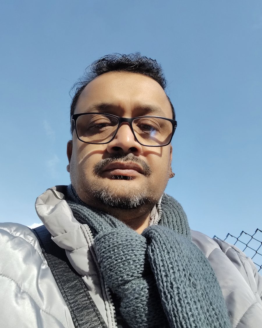 Portrait of director Gopal Chowdhury.